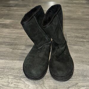 UGG Black Short Suede Boots